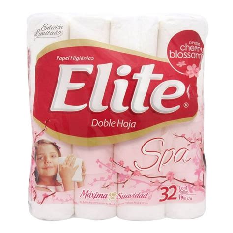 Papel Higiénico Elite Spa Aroma Cherry Blossom 32 Rollos Walmart