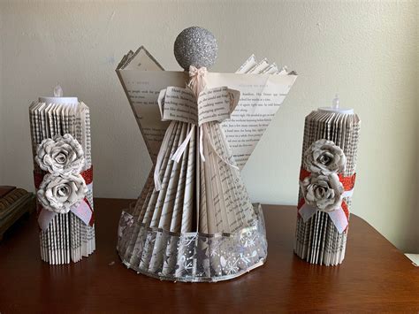 Angel Folded Book Art Sculpture Large Etsy