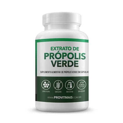 Extrato De Própolis Verde Provit Mais 500mg Com 60 Cápsulas Livre De Cera