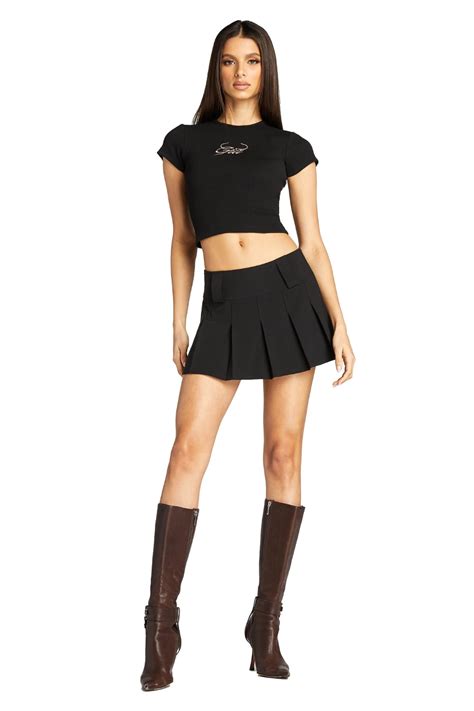 Low Rise Mini Skirt Telegraph