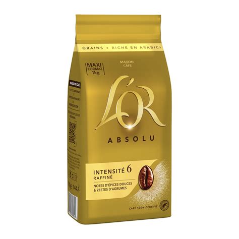 Caf En Grains Absolu Arabica L Or Le Paquet De Kg Prix Carrefour