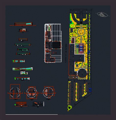 Parque Deportivo En AutoCAD Librería CAD