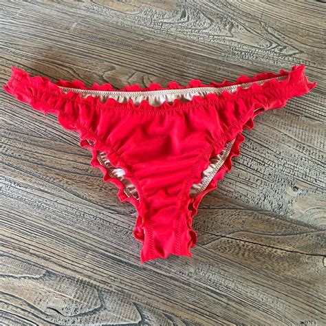 Shade Shore Women S Red Bikini And Tankini Bottoms Depop