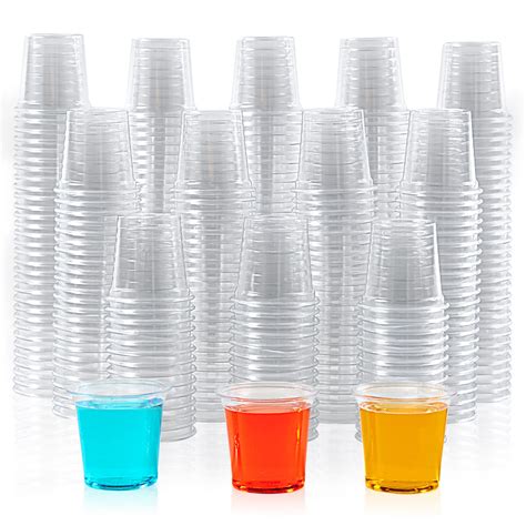 Snapklik 1000 PACK 1 Oz Plastic Shot Glasses 1 Ounce Clear