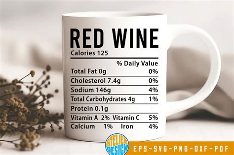 Red Wine Nutrition Facts Svg Graphic By Atelier Design Creative Fabrica