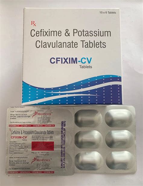 Cefixime And Potassium Clavulanate Tablets