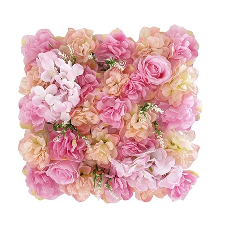 Artificial Rose Flower Wall Panel Diy Square D Floral Wall Backdrop