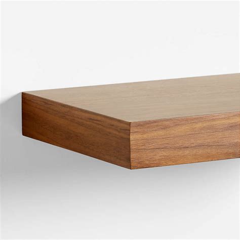 Walnut Wood Floating Shelf 24 Reviews Crate And Barrel Canada