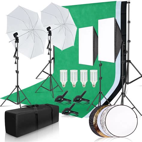 Kit de iluminação para estúdio fotográfico softbox moldura de