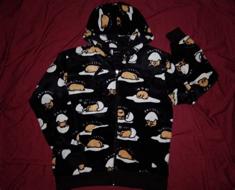 🍳gudetama Fleece Hoodie Aop Anime Kawaii Food Dona… Gem