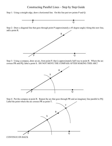 Constructing Parallel Lines Step By Step Guide