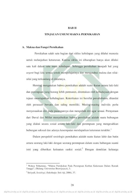 Pdf Bab Ii Tinjauan Umum Makna Pernikahan A Makna Dan Fungsi