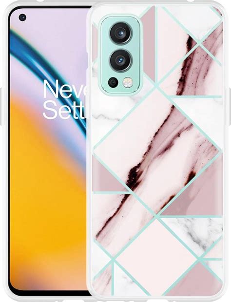 OnePlus Nord 2 Hoesje Roze Marmer Designed By Cazy Bol