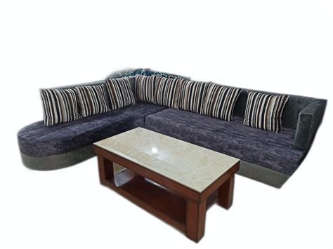 5 Seater Wooden L Shape Sofa Set With Lounger At Rs 55000 Set In