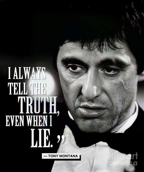 Tony Montana - Scarface I always tell the truth Digital Art by Herrybert