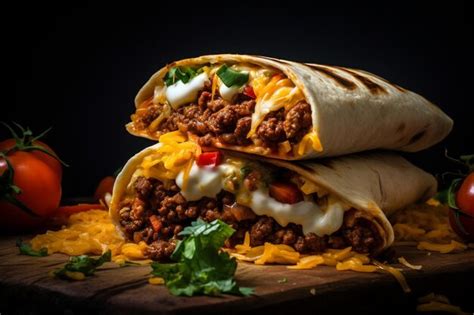 Premium Photo | Tasty mexican burritos