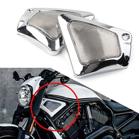 Bfy 1pair Chrome Motorcycle Airbox Frame Neck Side Cover Air Intake Guard For Harley V Rod Vrsca