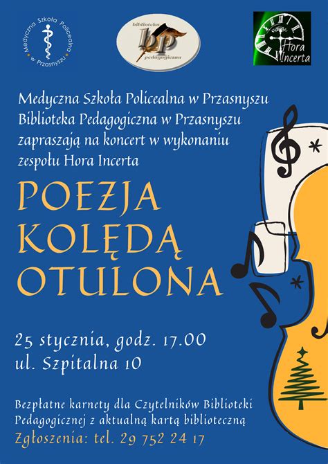 Poezja kolędą otulona koncert kolęd Biblioteka Pedagogiczna w