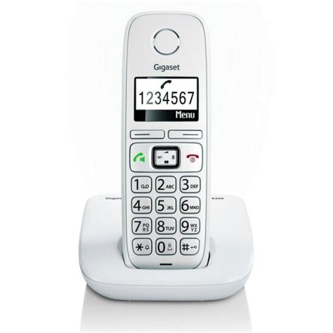 GIGASET TELEFONO DECT E290 TECLAS GRANDES WHITE Asturtoner