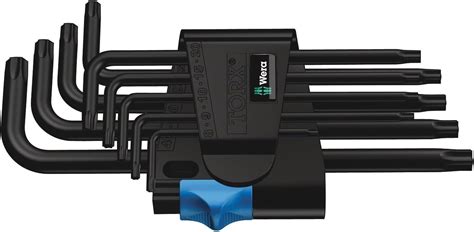 Wera 967 9 TX HF 1 TX HF Black Laser 1 L Key Set With Holding Function