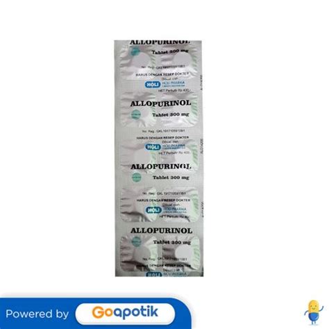 Jual Allopurinol Holi Mg Strip Tablet Shopee Indonesia