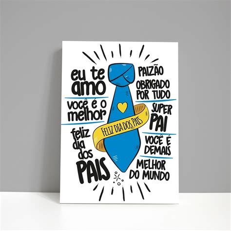 Quadro Decorativo Dia das Pais Vários modelos Fenex Print