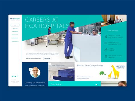 HCA Careers Website - Homepage by Sab Jhitta on Dribbble