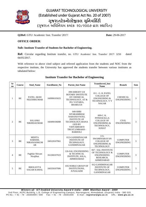 Pdf Gujarat Technological University Gtu Ac In Uploads B E Transfer