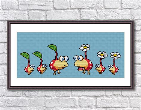 Pikmin Video Game Cross Stitch Pattern Pdf Downloadable Bulborb Pikmin