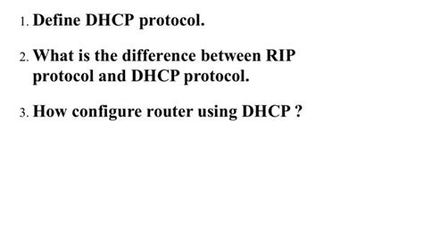 Solved 1 Define Dhcp Protocol 2 What Is The Difference