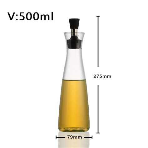 250ml 300ml 500ml High Borosilicate Glass Bottle Olive Oil Sauce