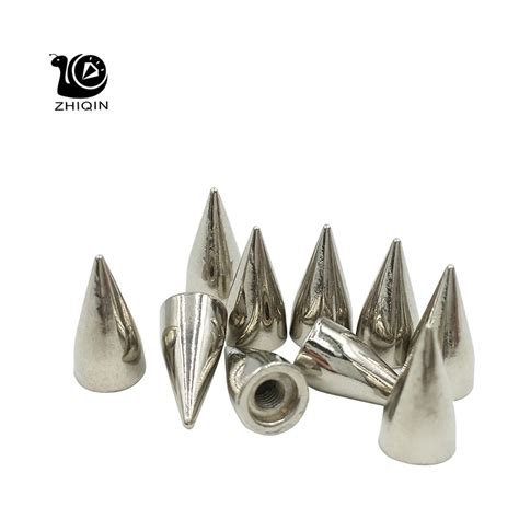 Pcs Set Mm Silver Cone Spots Metal Studs Screw Bead Leathercraft