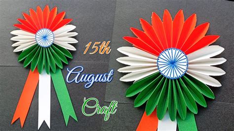 Diy Independence Day Badge Indian Tricolor Badge Making Indian Flag