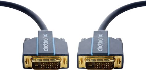 Clicktronic Dvi Cable 750 M 70335 Gold Plated Connectors Blue 1x Dvi