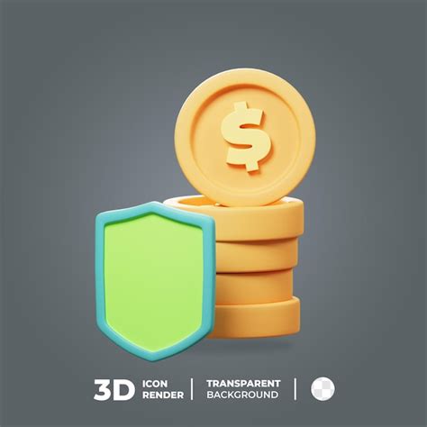 Premium PSD 3d Icon Investment Safety