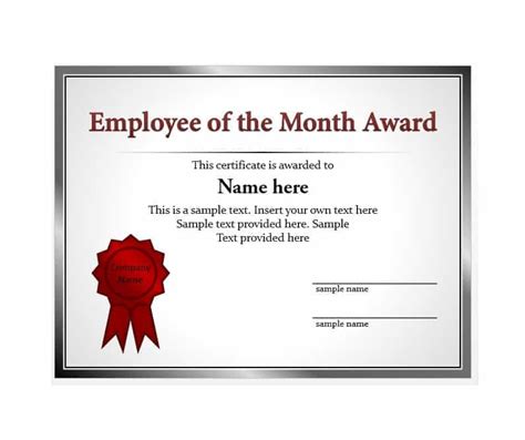 Employee Of The Month Certificate Templates (4) - TEMPLATES EXAMPLE ...