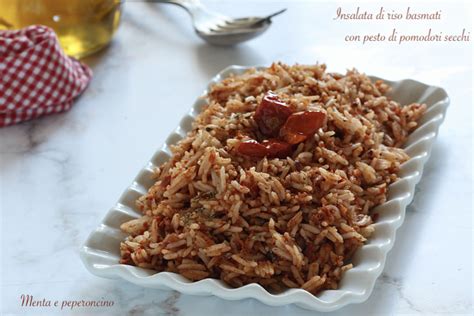 Insalata Di Riso Basmati Con Pesto Di Pomodori Secchi Menta E Peperoncino