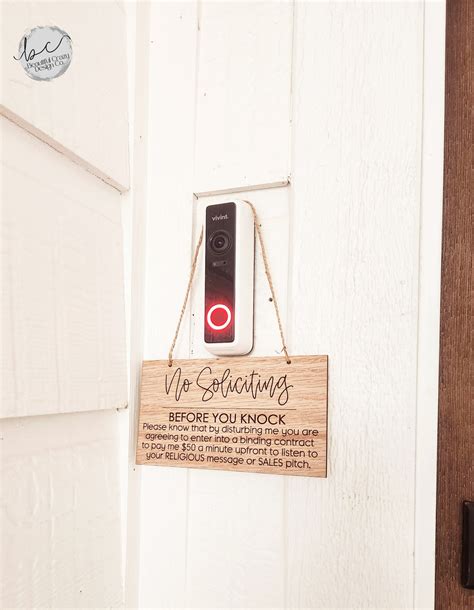 No Soliciting Sign Funny Doorbell Sign Hanging No Soliciting Wood Sign Before You Knock Warning ...