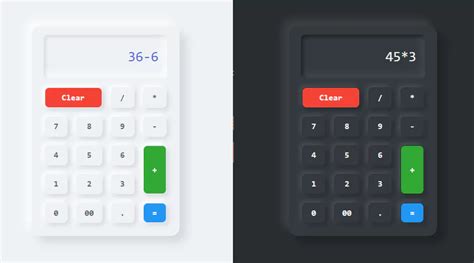 Neumorphism Calculator Using Html Css Javascript Technewsidea