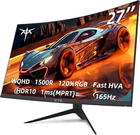 Amazon Ktc Monitor Curvo Wqhd Para Juegos De Pulgadas Hz