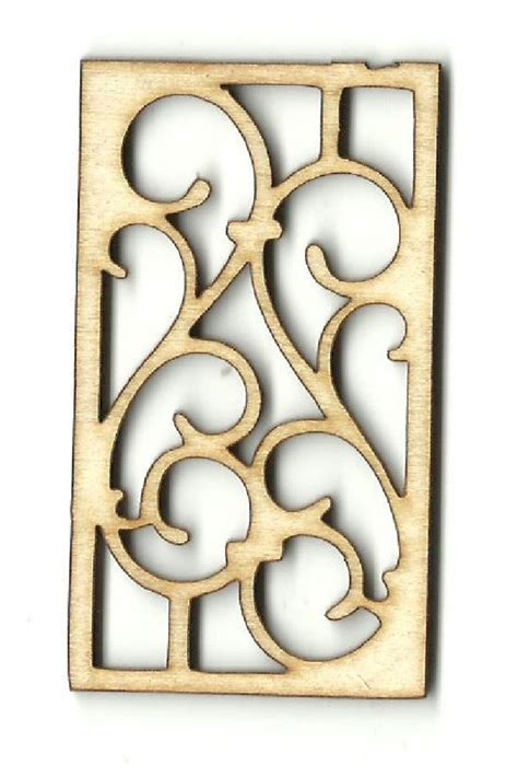 Wood Design Panel Laser Cut Out Unfinished Wood Shape Craft Etsy