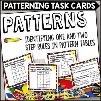 Patterning Task Card Activity By Runde S Room Teachers Pay Teachers