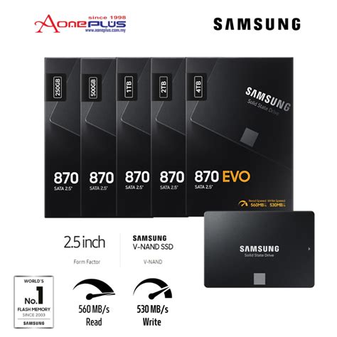 Aone Plus Ss2 Samsung 870 Evo Sata Iii 2 5 Ssd 250gb 500gb 1tb 2tb 4tb Lazada