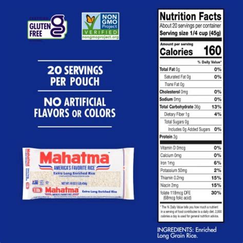 Mahatma Enriched Extra Long Rice 16 Oz Kroger