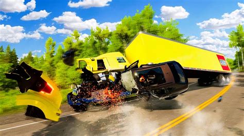 Realistic Crashes Dangerous Drivers Beamng Drive Youtube