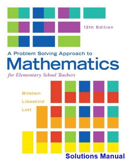 Solutions Manual For Mathematics For Elementary School Teachers 6th Edition By Bassarear Ibsn