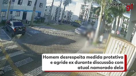 VÍdeo Homem Desrespeita Medida Protetiva Invade Condomínio E Agride A