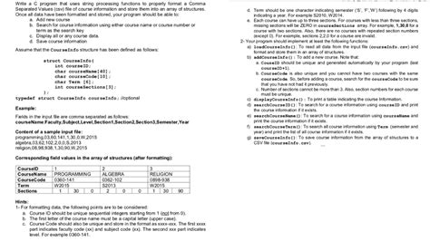 Solved Write A C Program That Uses String Processing