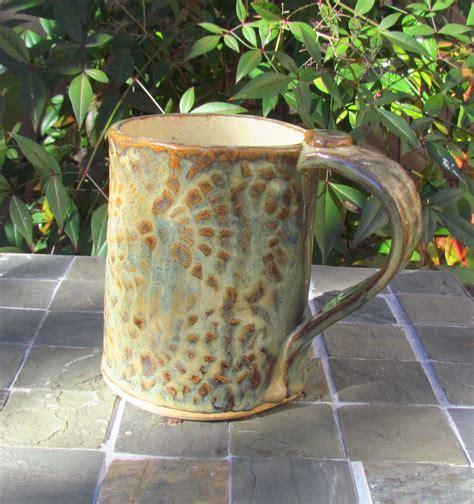 Textured Autumn glaze from Spectrum 2 coats Stoneware Cup by ...