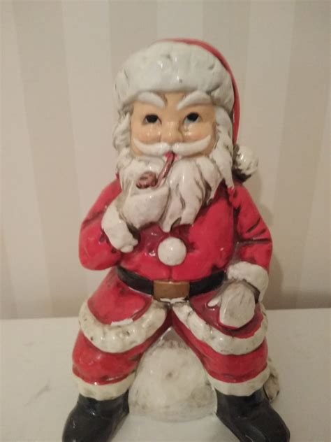 Vintage Ceramic Santa Bank Vintage Christmas Etsy